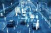 Cars driving with data foreground