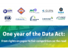 One year of the data act event poster