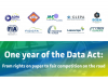 One year of the data act event poster